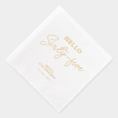 Hello Sixifive モダン Script 65th Birthday Party 箔ナプキン (右)
