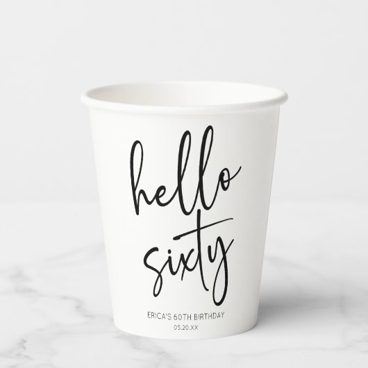 Hello Sixitemalist 60th Birthday Party 紙コップ (裏面)