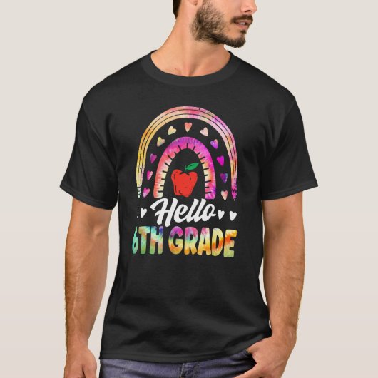 Hello Sixth Grade Back To School 6th Grade Squad T Tシャツ (正面)