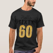 Hello Sixty Est 1962ヒョウ1962生まれ 60th Bir Tシャツ (正面)
