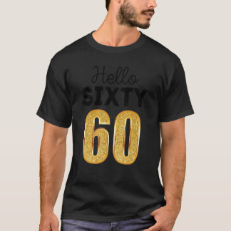 Hello Sixty Est 1962ヒョウ1962生まれ 60th Bir Tシャツ