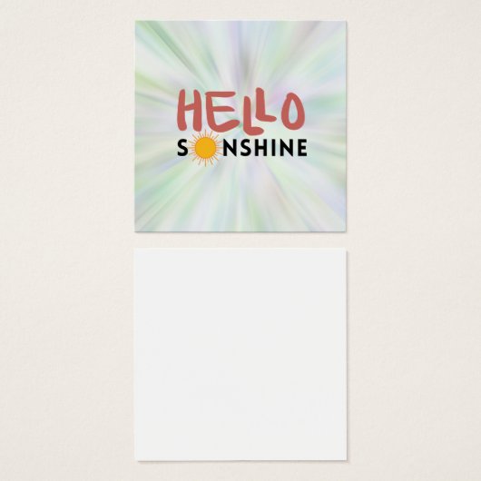 Hello Sonshine、Sun Rays、Summer Vibes (正面&裏面)