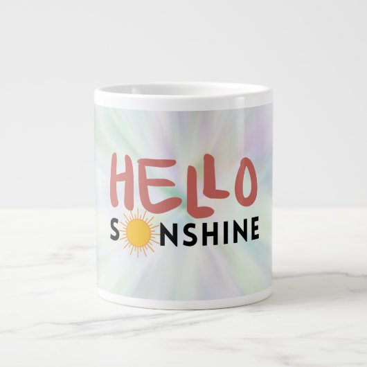 Hello Sonshine、Sun Rays、Summer Vibes ジャンボコーヒーマグカップ (正面)