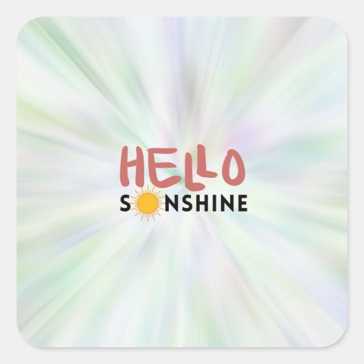 Hello Sonshine、Sun Rays、Summer Vibes スクエアシール (正面)