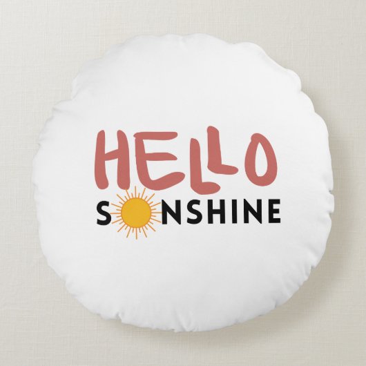 Hello Sonshine、Sun Rays、Summer Vibes ラウンドクッション (正面)