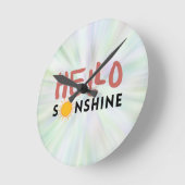Hello Sonshine、Sun Rays、Summer Vibes ラウンド壁時計 (傾斜)