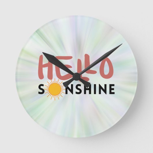 Hello Sonshine、Sun Rays、Summer Vibes ラウンド壁時計 (正面)
