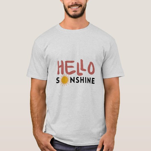 Hello Sonshine、Sun Rays、Summer Vibes Tシャツ (正面)
