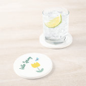 hello spiring tulip flowers butterfly コースター (側面)