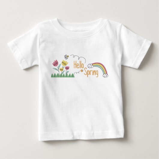 Hello Spring ベビーTシャツ (正面)