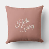 Hello Spring Dusty Rose Throw Pillow クッション (裏面)