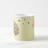Hello Spring Floral Hedgehog Mug – Cute Bee & Flow コーヒーマグカップ (中央)