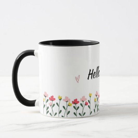 Hello Spring Floral Mug マグカップ (左)