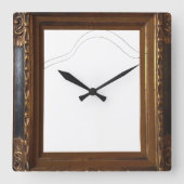 Hello Spring Floral Wreath Clock – A Celebration o スクエア壁時計 (正面)