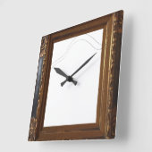 Hello Spring Floral Wreath Clock – A Celebration o スクエア壁時計 (傾斜)