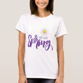 hello spring salut printemps tシャツ (正面)