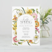 Hello Spring Social Event Sunny Floral  招待状 (スタンド正面)