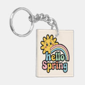 Hello Spring : Soleil, Arc-en-ciel et Bonne Humeur キーホルダー (正面左)