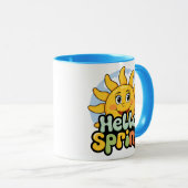 Hello Spring : Soleil Souriant et Ciel Bleu マグカップ (正面右)