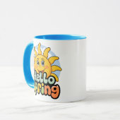 Hello Spring : Soleil Souriant et Ciel Bleu マグカップ (正面左)