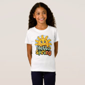 Hello Spring : Soleil Souriant et Ciel Bleu Tシャツ (正面フル)