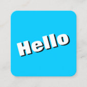 Hello - Square – 青#00CCFF スクエア名刺 (正面)