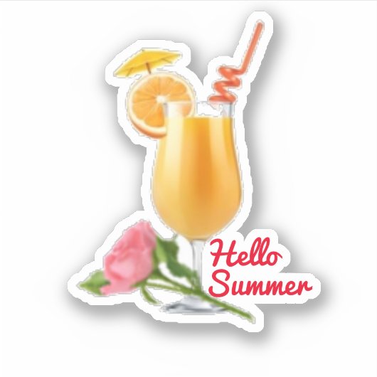 Hello Summerコンター シール (正面)