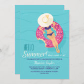 Hello Summerバチェロレッテ招待状 招待状 (正面/裏面)