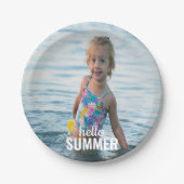 Hello Summerフォト紙プレート ペーパープレート (正面)