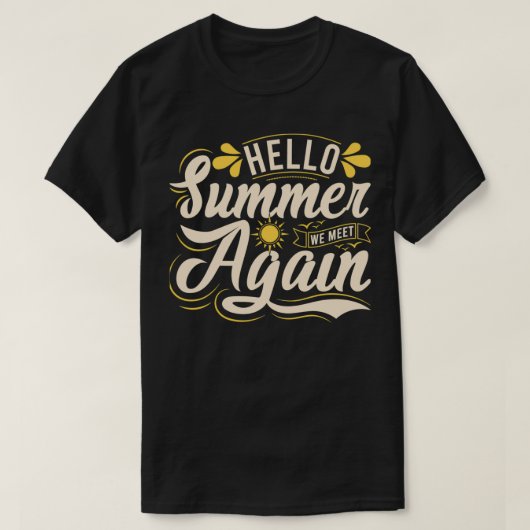 Hello Summer再び会うヴィンテージ夏の恋人De Tシャツ (デザイン正面)