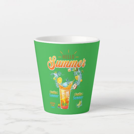 Hello Summer カフェラテマグ (正面)