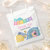 Hello Summer カラフル Banner Poolパーティー フェイバーバッグ (クリップ留めされた状態)