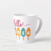 Hello Summer カラフル Popsicle カフェラテマグ (右アングル)