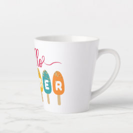 Hello Summer カラフル Popsicle カフェラテマグ