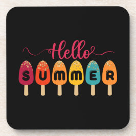 Hello Summer カラフル Popsicle コースター