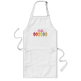 Hello Summer カラフル Popsicle ロングエプロン