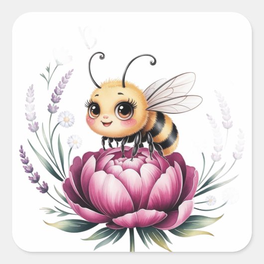 Hello summer スクエアシール (正面)