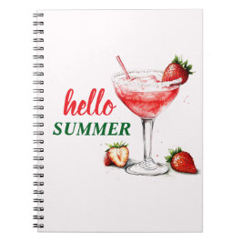 Hello Summer | ストロベリーカクテルノート ノートブック