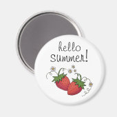"Hello Summer" ストロベリー マグネット (正面/裏面)