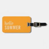 Hello Summer タンジェリン & ベリー レッド トラベル ラゲッジタグ (正面横)