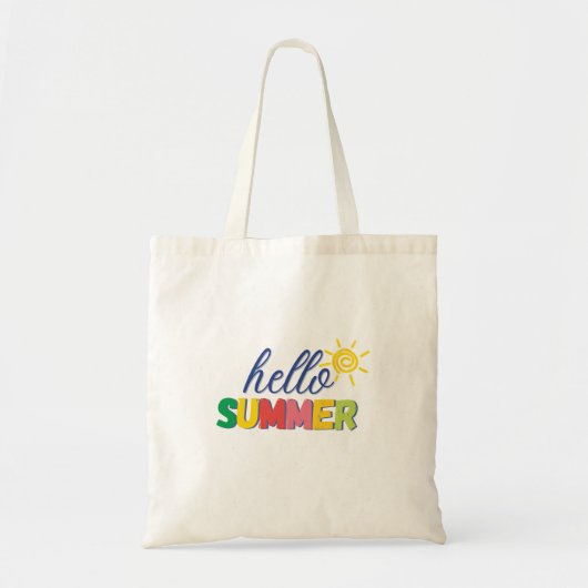 "hello summer" トートバッグ (正面)