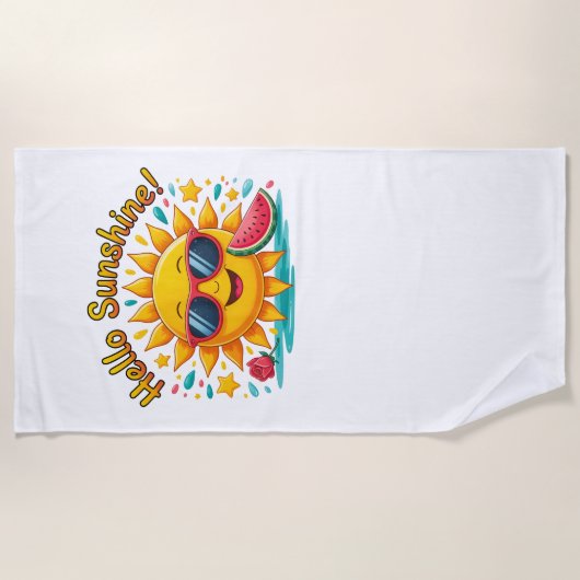 Hello Summer  ビーチタオル (正面)