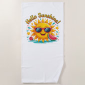 Hello Summer ビーチタオル (正面)