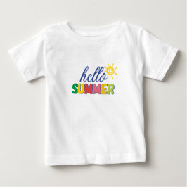 "hello summer" ベビーTシャツ