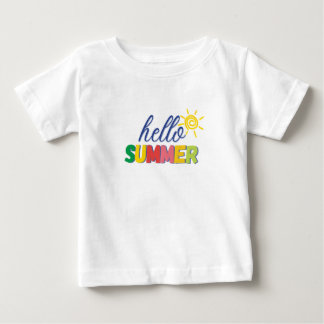 "hello summer" ベビーTシャツ