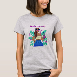 Hello Summer レディースTシャツ Tシャツ