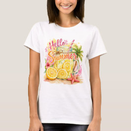 Hello Summer レモネードTシャツ Tシャツ