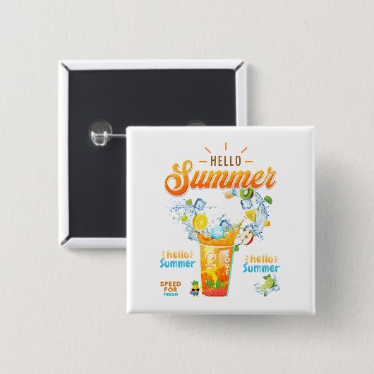 Hello Summer 缶バッジ (正面&裏面)