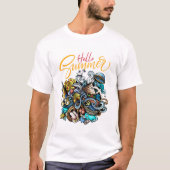 Hello Summer 2026 Vacation Collage Holiday Trave Tシャツ (正面)