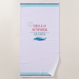 「Hello Summer Aloha」トロピカルビベス ビーチタオル